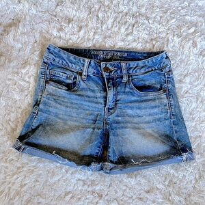 American Eagle Outfitters Super Super Stretch Midi Shorts Size 8